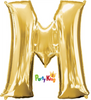 Gold Letter “M” Foil Balloon 16” (35cm)
