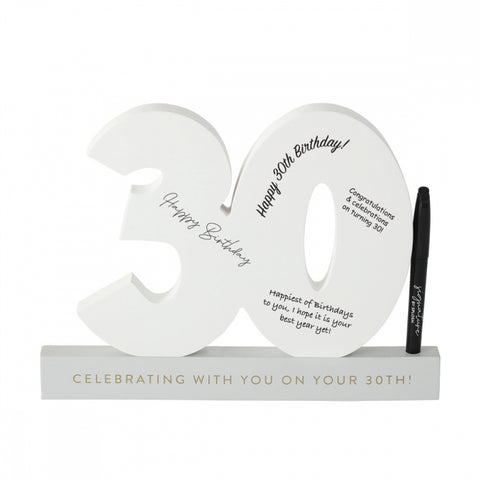 Image of 30th Wooden Signature Number