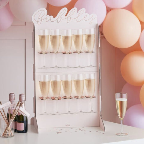 Image of Rose Gold Foiled & Blush Prosecco Wall