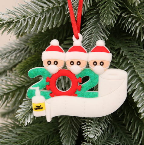 Image of 202? Covid Christmas Clay Rubber Ornament