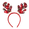 Christmas Headband Anklets Tartan Red