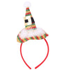 Christmas Headband With Hat Red and Green