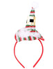 Christmas Headband With Hat Red and Silver
