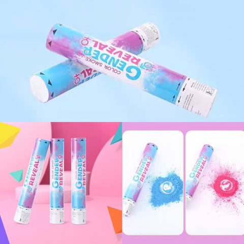 Image of Baby Gender Reveal Coloured Powder Cannon