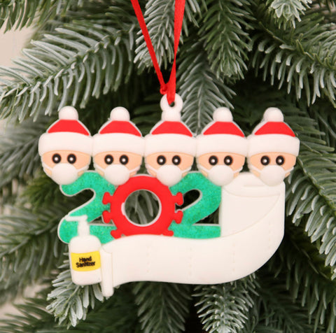 Image of 202? Covid Christmas Clay Rubber Ornament