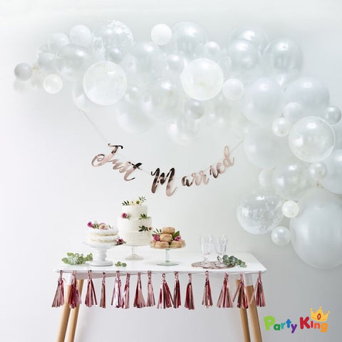 Image of Balloon Garland Arch White