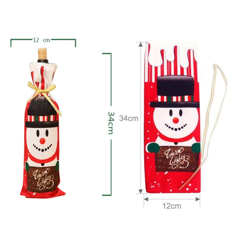 Image of Snowman Wine Bottle Cover