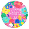 Mother’s Day Pretty Flower In Pink Round Foil Balloon