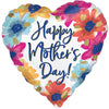 Mother’s Day Flowers In Bloom Heart Foil Balloon