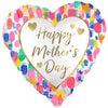 Mother’s Day Colourful Watercolour Satin Heart Foil Balloon