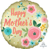 Mother’s Day Satin Infused Pastel Yellow Round Foil Balloon