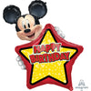 Mickey Mouse Forever Happy Birthday Supershape Star Foil Balloon
