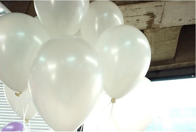 Pearl White Colour Balloons 10” 15pc