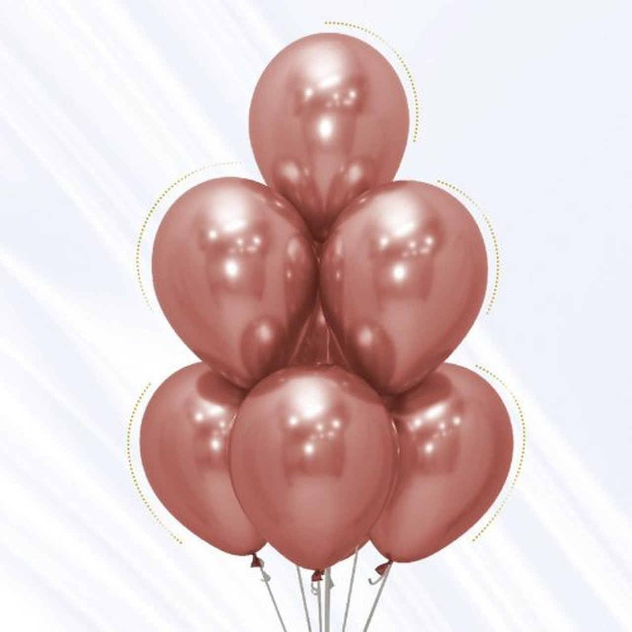 Chrome Rose Gold Colour Balloon 10” 8pc