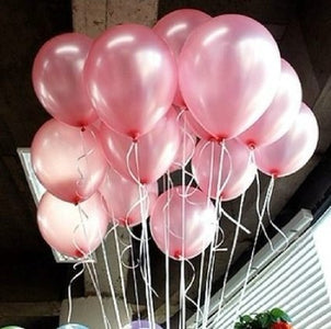 Pearl Pink Colour Balloons 10” 15pc