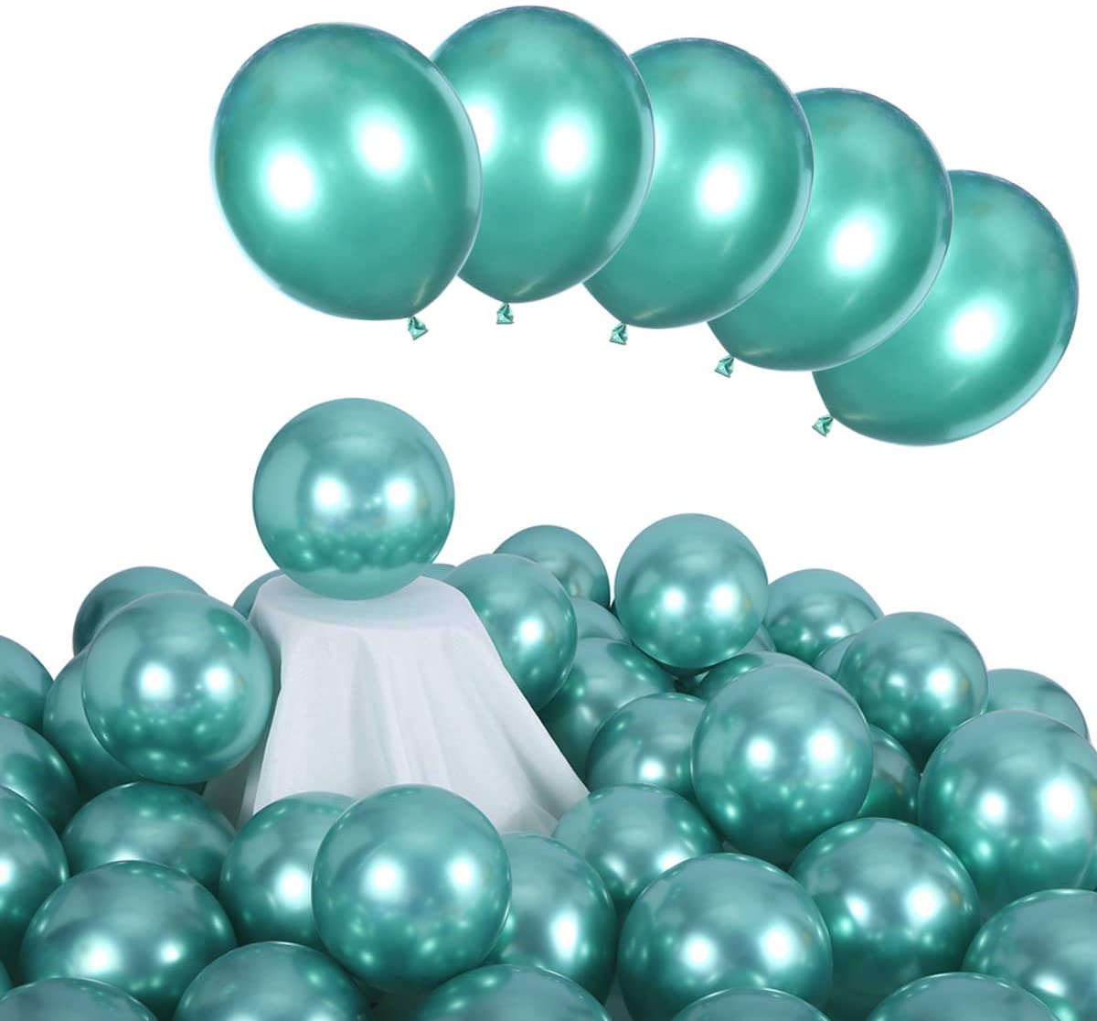 Chrome Green Colour Balloon 5” 15pc
