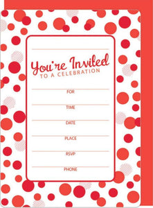 Invitation Set - Red Dot