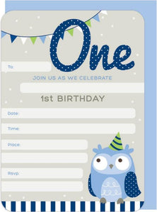 Invitation Set - Blue Owl One