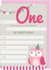 Invitation Set - Pink Owl One