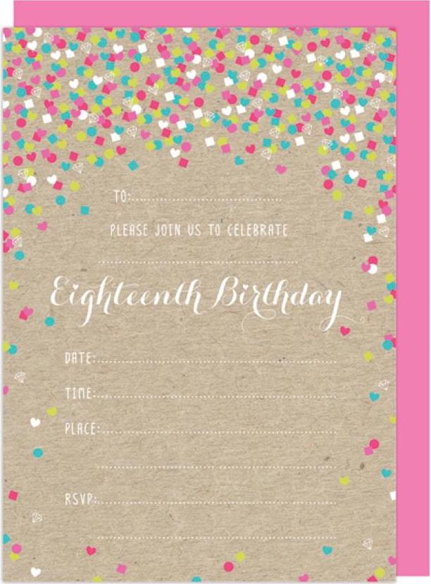 Invitation Set - 18th Birthday Girl