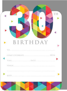 Invitation Set - 30th birthday colourful