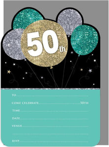 Invitation Set - 50th Birthday Balloon