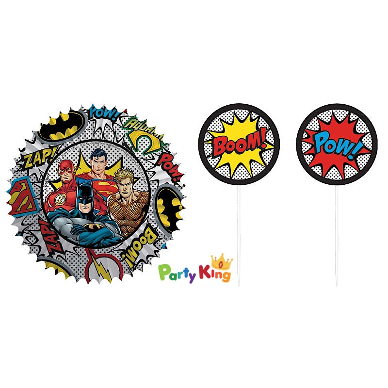 Justice League Heroes Unite Cupcake Cases & Picks Set