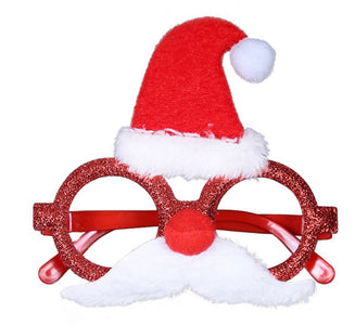 Christmas Glasses With Santa Hat and Nose