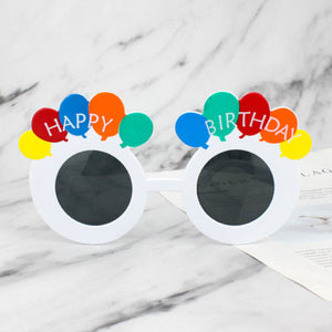 Party Glasses Happy Birthday Balloon White