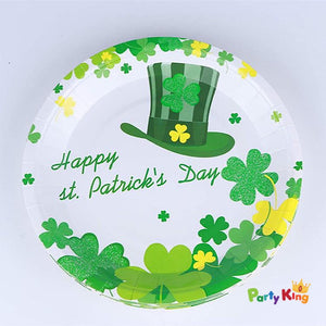 St Patrick’s Day Shamrocks and Hat 17cm Paper Lunch Plates