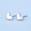 925 Silver Ear Stud Solid Heart