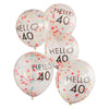 Brights - Mix It Up ‘Hello 40’ 30cm Balloons Brights