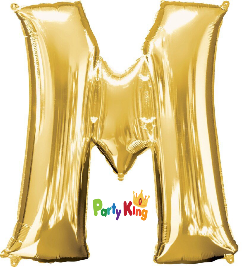 Gold Letter “M” Foil Balloon 16” (35cm)