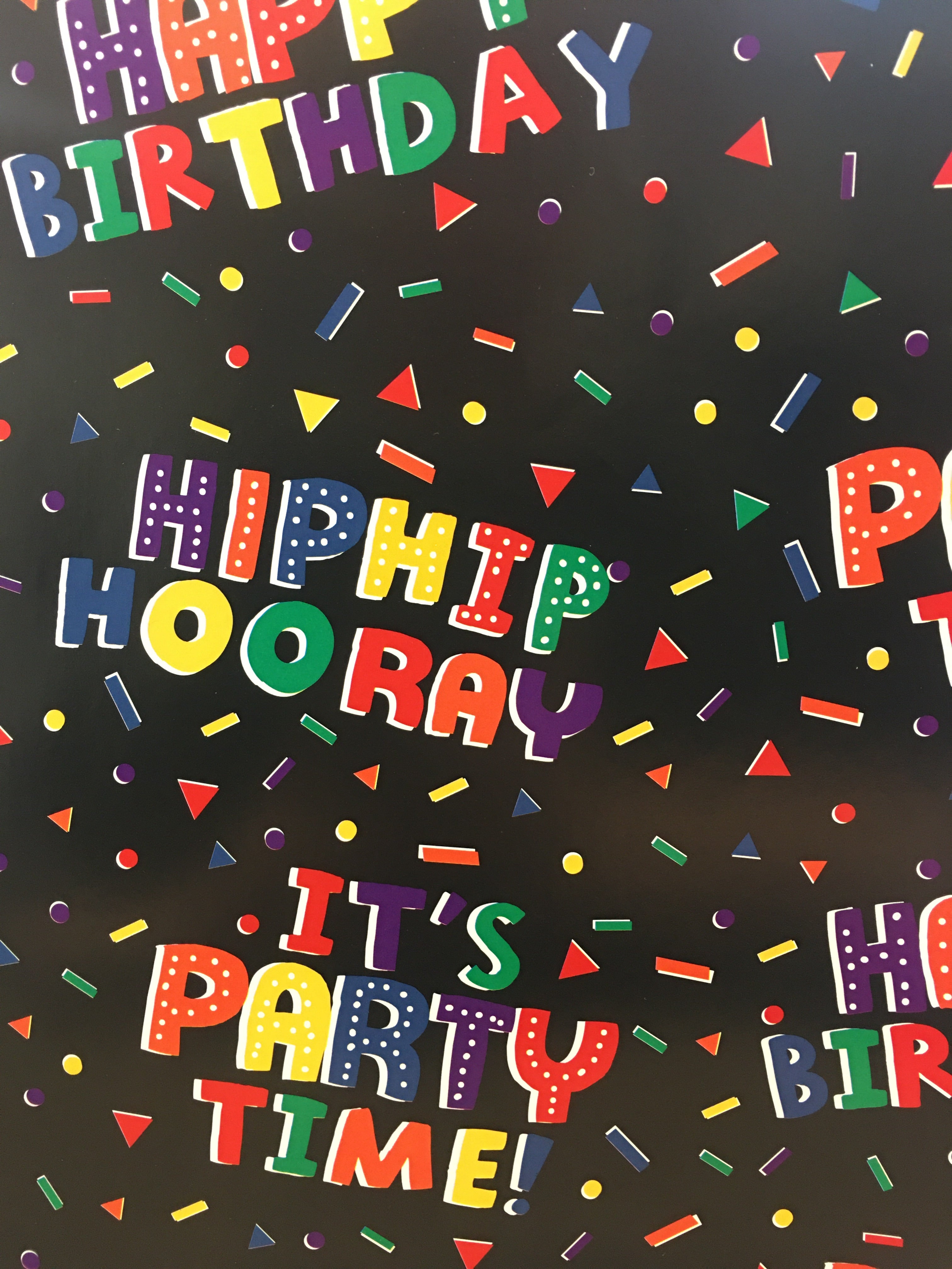 Folded Wrap - Hip Hip Hooray Black 