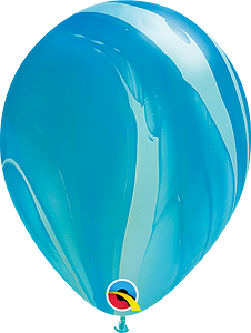 Qualatex Blue Rainbow SuperAgate 11” Latex Balloon