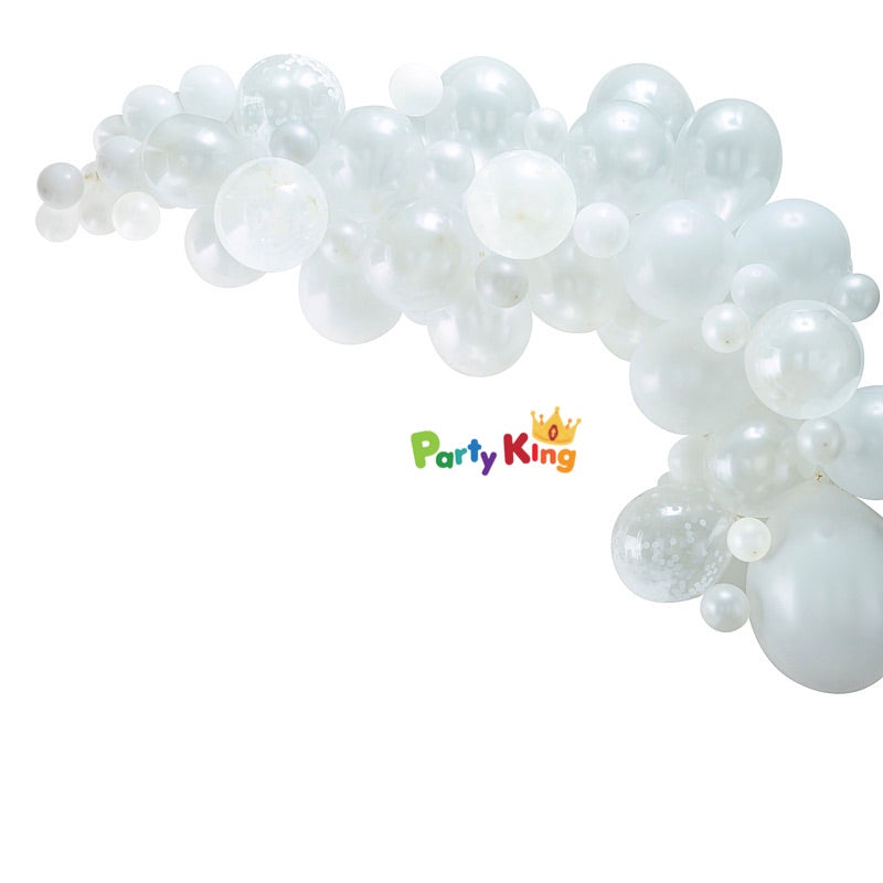 Balloon Garland Arch White