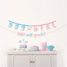 Gender Reveal Jumbo Letter Banner Kit