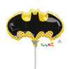 Batman Symbol Mini Shape Foil Balloon on Stick