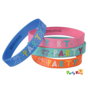 Peppa Pig Confetti Party Rubber Bracelets Favors