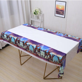 Battle Royal Purple Design Plastic Table Cover