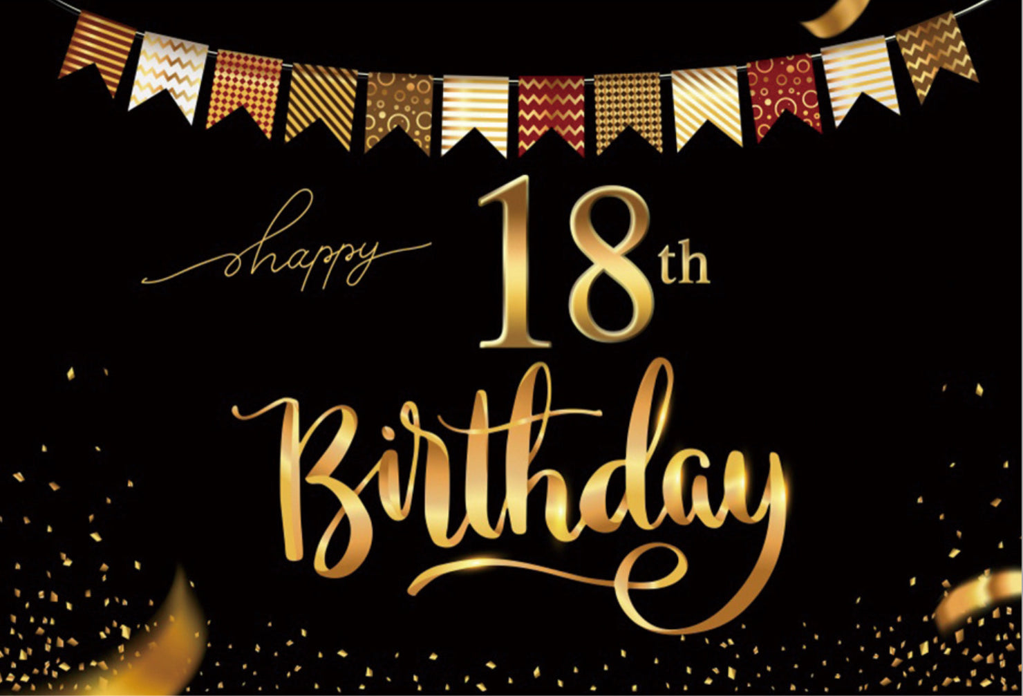 18th Bunting Backdrop