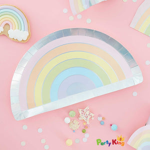 Pastel Party Rainbow Paper Plates