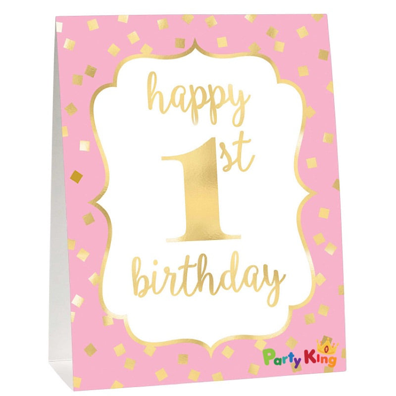 1st Birthday Girl Buffet Decoration Kit