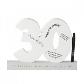 30th Wooden Signature Number