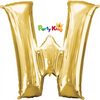 Gold Letter “W” Foil Balloon 16” (35cm)