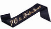 70th & Fabulous Sash Black Gold