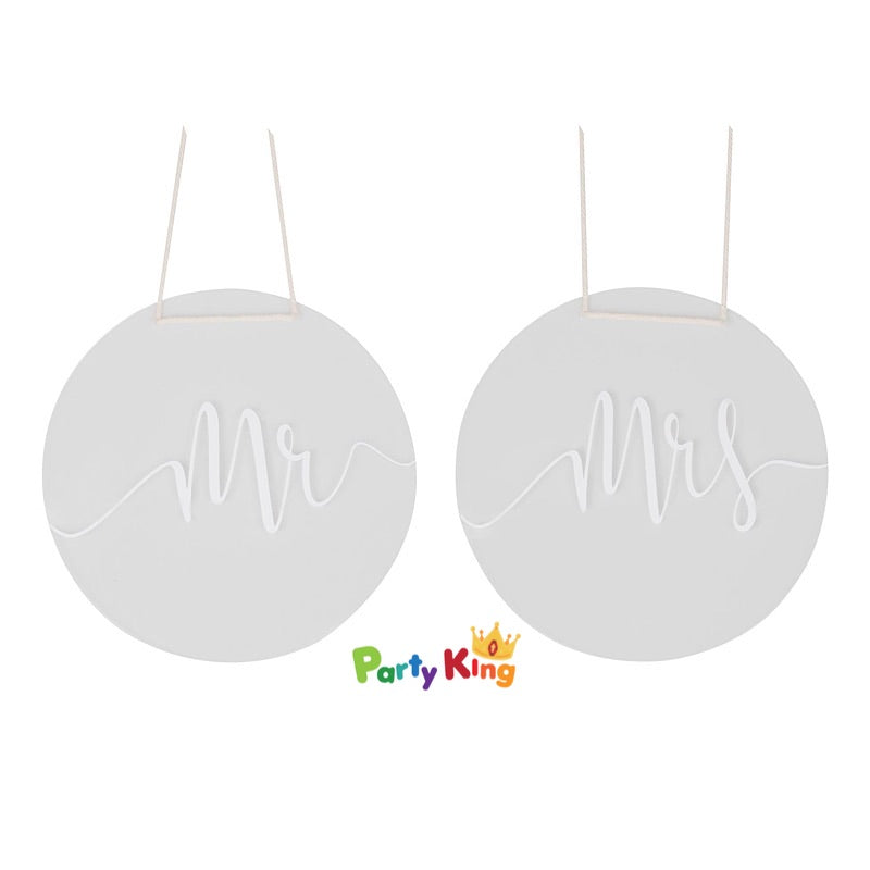 A Touch Of Pampas Chair Sign Mr And Mrs Acrylic