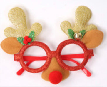 Christmas Glasses Anklets with Nose and Holly