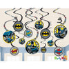 Batman Heroes Unite Spiral Swirls hanging Decorations