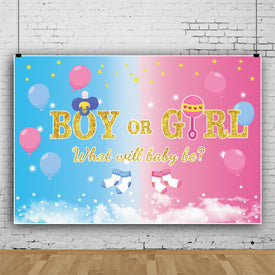 Gender Reveal Backdrop - Socks